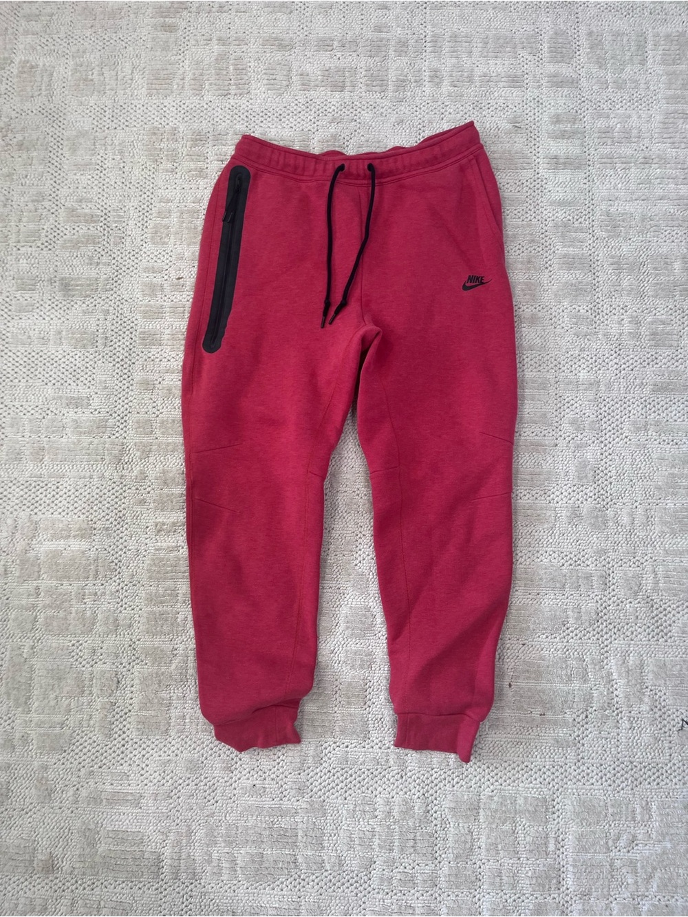 Nike Maroon & Black Men's Fleece Jogger Pants